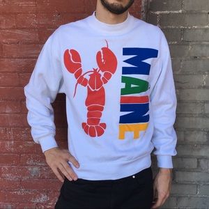 Colorful MAINE Lobster Vintage Sweatshirt